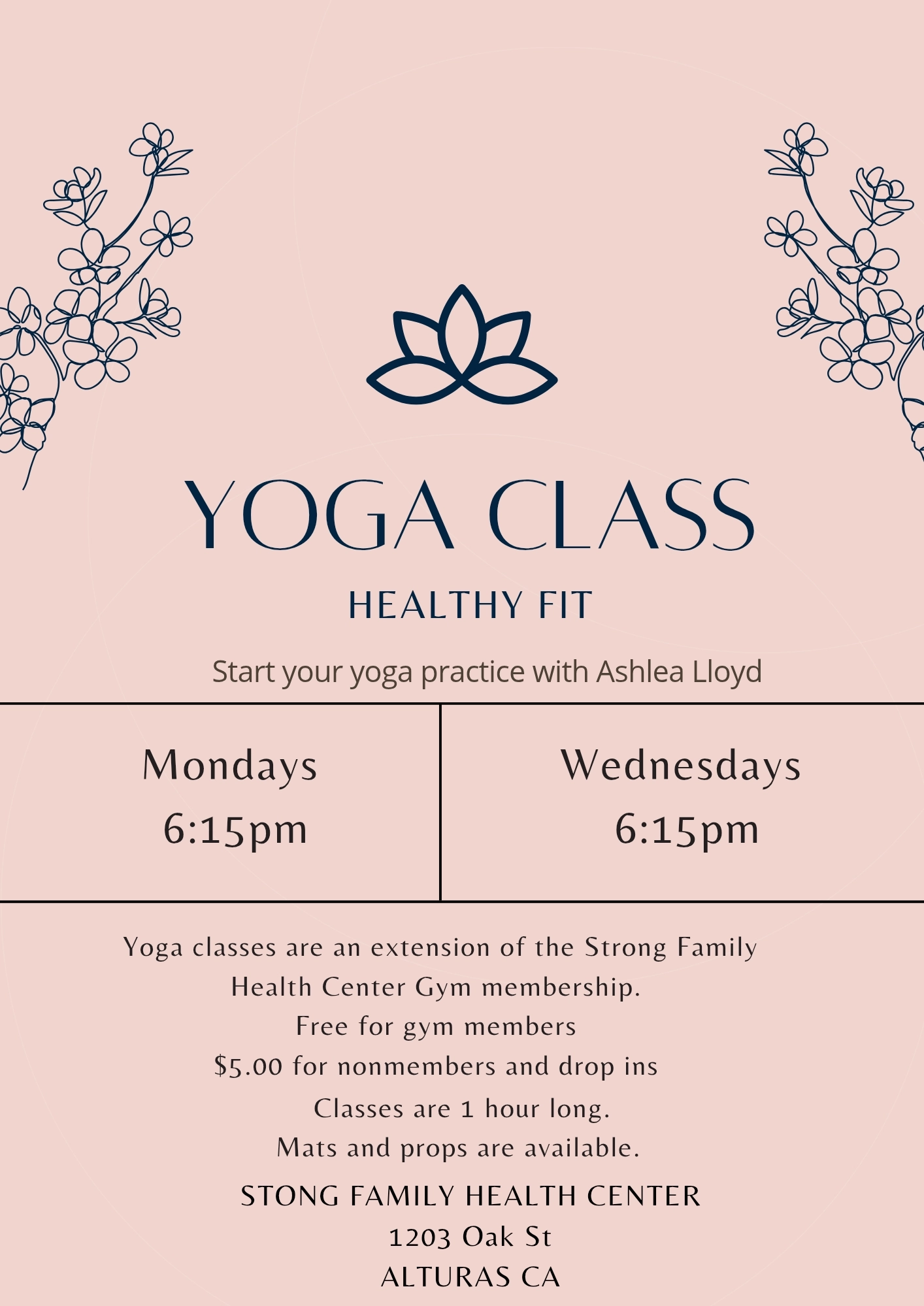 Yoga Class Flyer